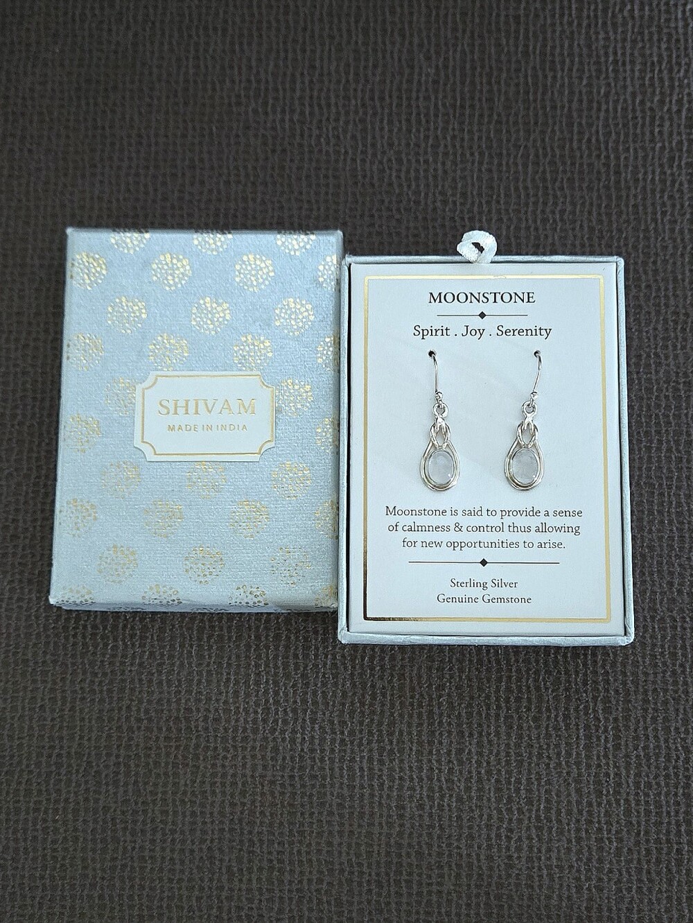 Shivam Silver Moonstone🌙 Earrings - Picture 16 of 16